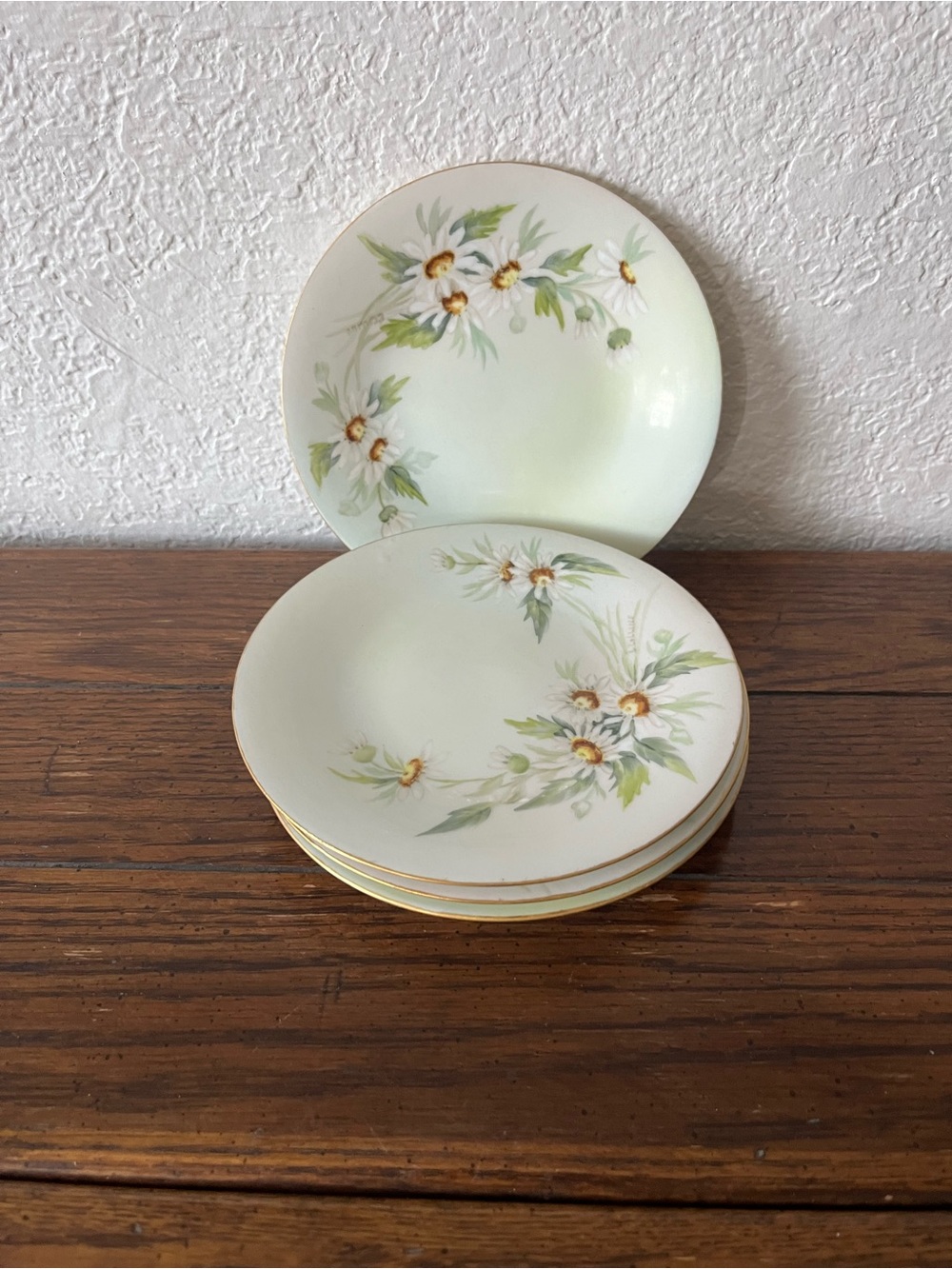 Limoges Porcelain Plates Set of 4 Floral Pattern